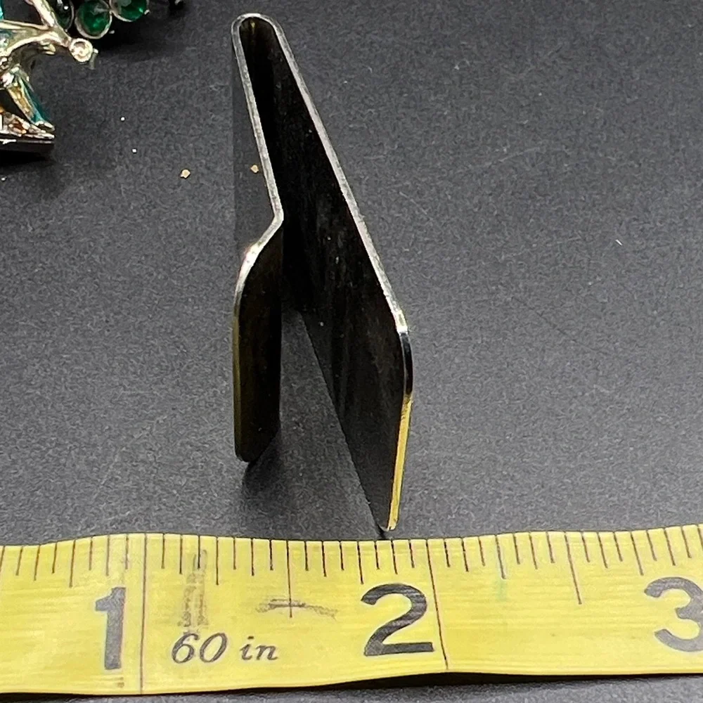 Vintage Etched Copper Black Wolf Money Clip